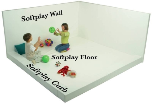 Softplay Floor (24" x 48" x 4", White Buildable Whiteroom)
