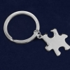 Autism Puzzle Piece Silver Keychain