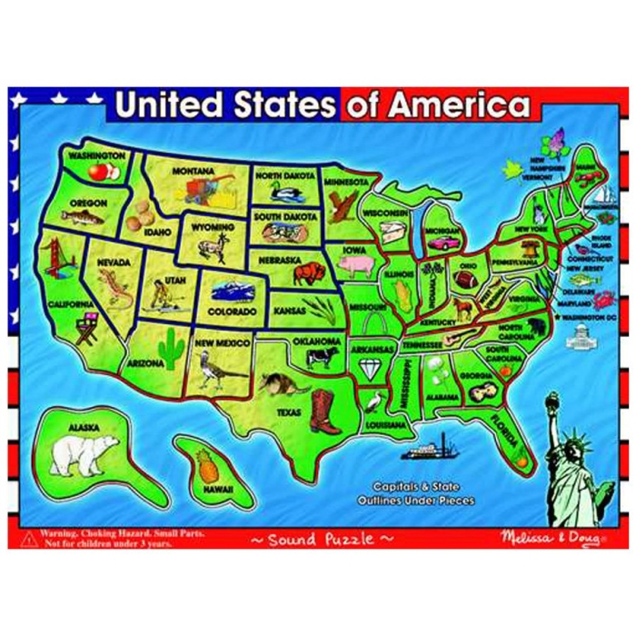Melissa & Doug USA Map Sound Puzzle