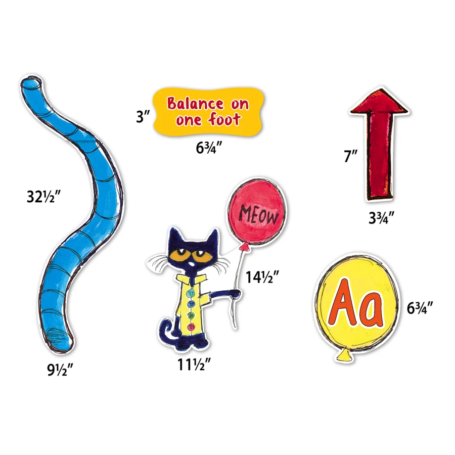 Pete the Cat Alphabet Balloons Sensory Path - Image 3