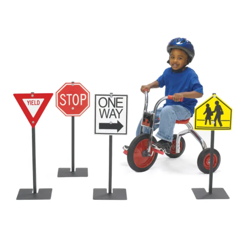 Angeles Traffic Signs Set, Set of 4 with