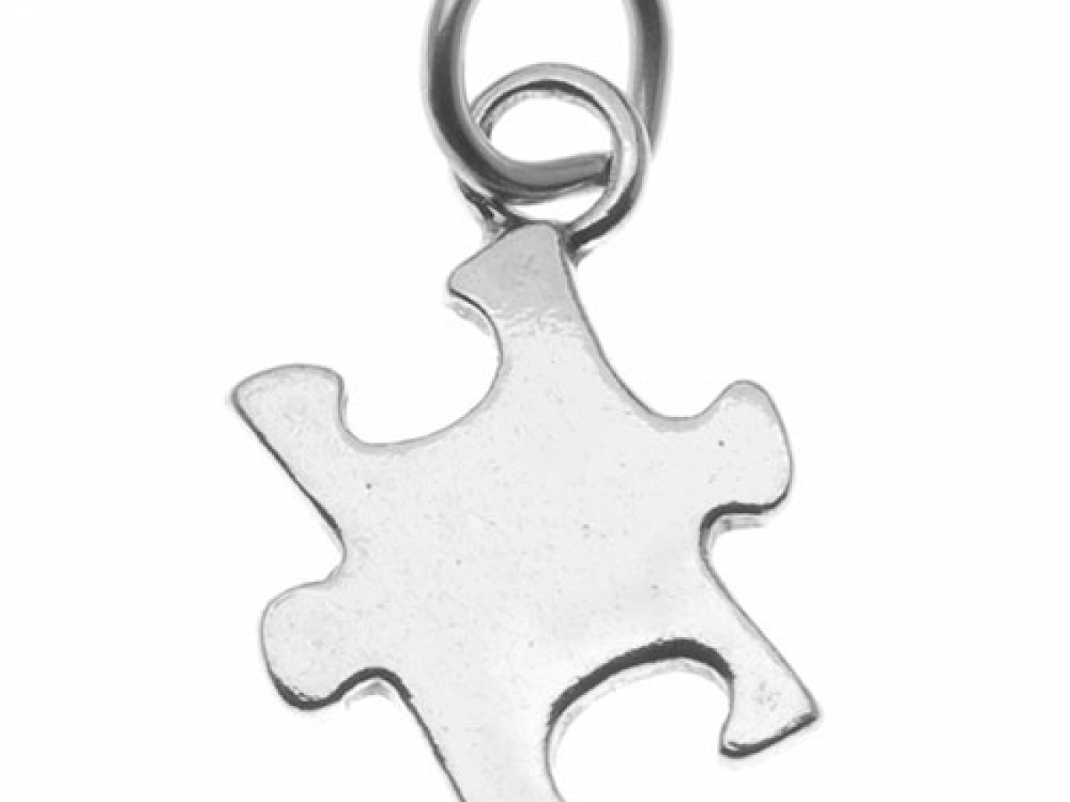 Autism Puzzle Piece Keychain Autism Keychain Autism Silver Keychain