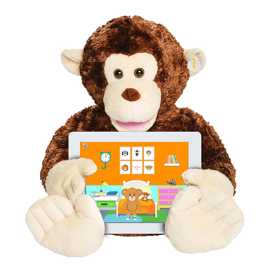 stuffed talking monkey