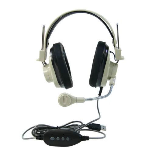 Califone 3066-USB Deluxe Over-Ear Stereo Headset with Gooseneck Microphone