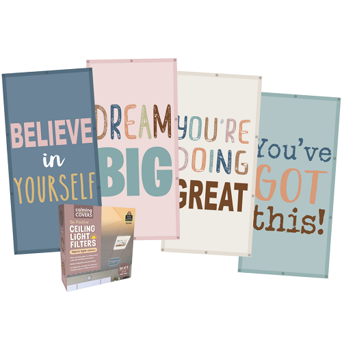 Calming Covers Fluorescent Light Covers - Be Positive