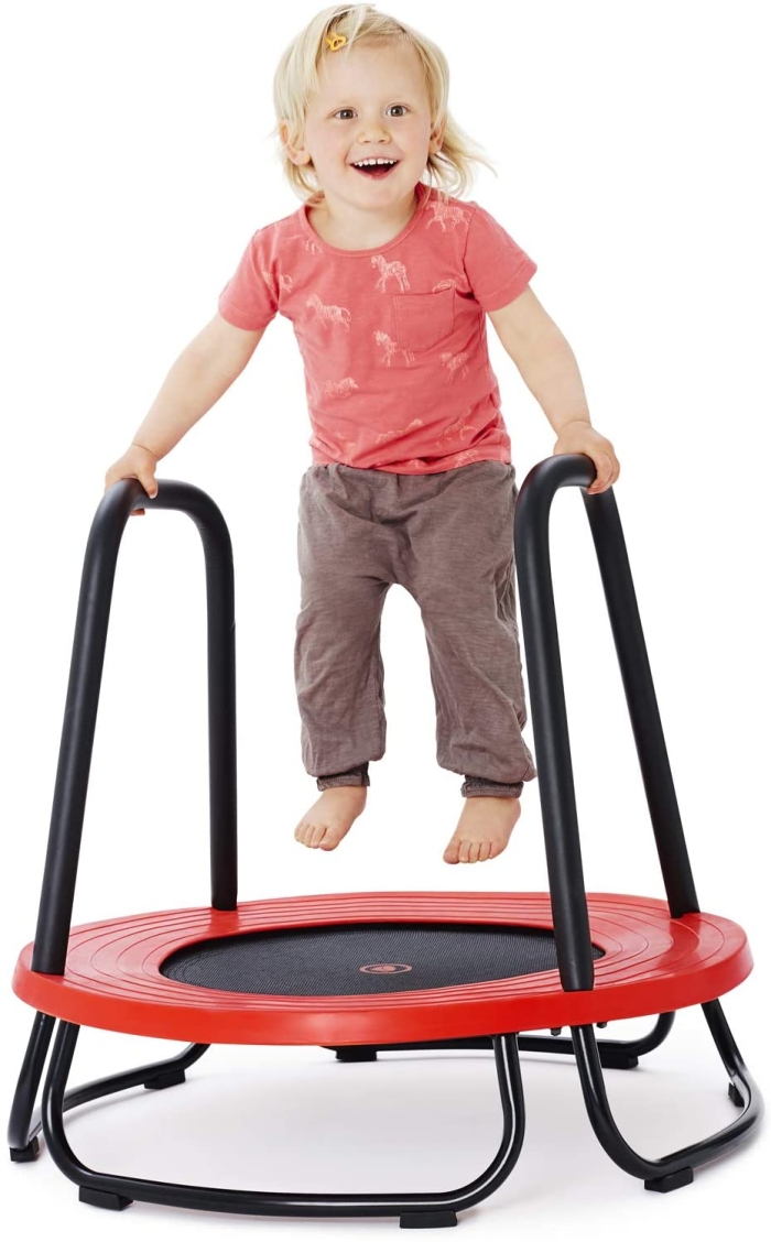 Childrens Trampoline with Support Handles Jumping