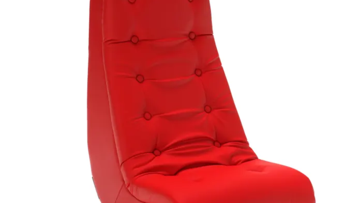 Deluxe Soft Floor Rocker and Gaming Chair Red