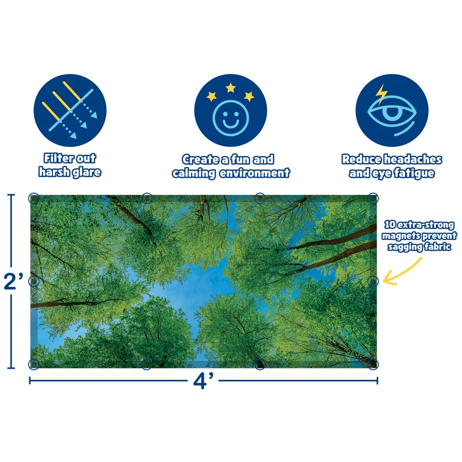 Forest Calming Covers Ceiling Light Filters dimensions