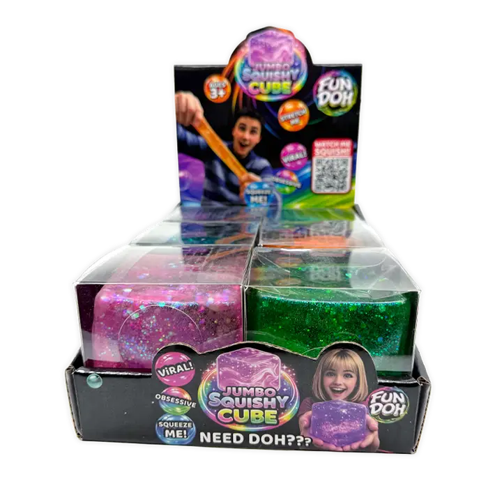 Fun Doh Jumbo Glitter Squishy Cubes - Image 3