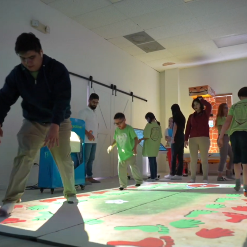 Interactive Floor Kids Running