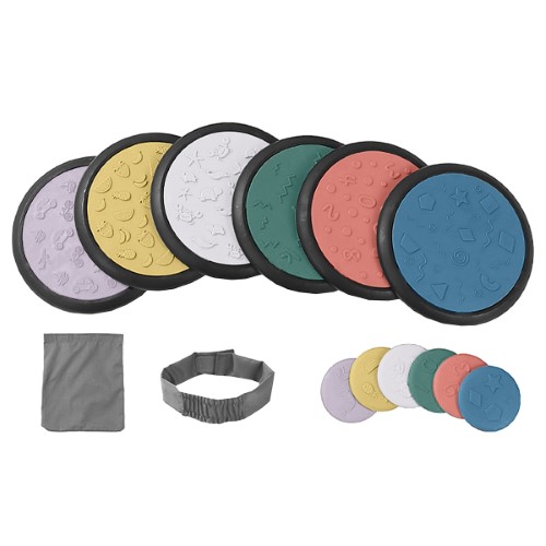 Kore Design Sensory Game Tiles - Set of 6 Large and 6 Small - Assorted Colors