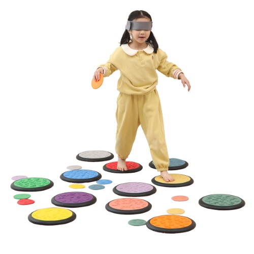 Kore Design Sensory Game Tiles - Set of 6 Large and 6 Small - Assorted Colors