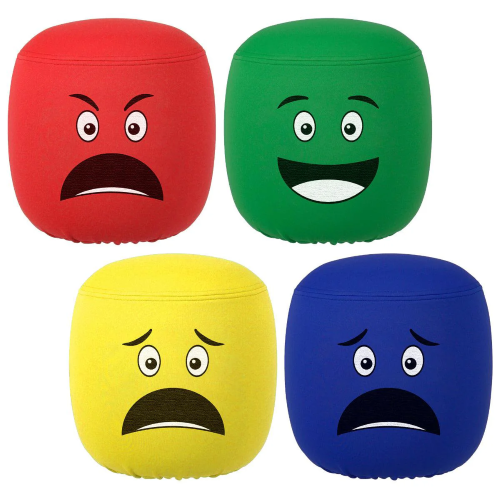 Kore Design SEL Replacement Covers for Kids Adjustable Pivot Stools, Set of 4 Facial Expressions-2