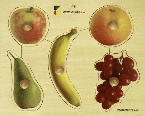 Large Knob Puzzle Fruits Theme