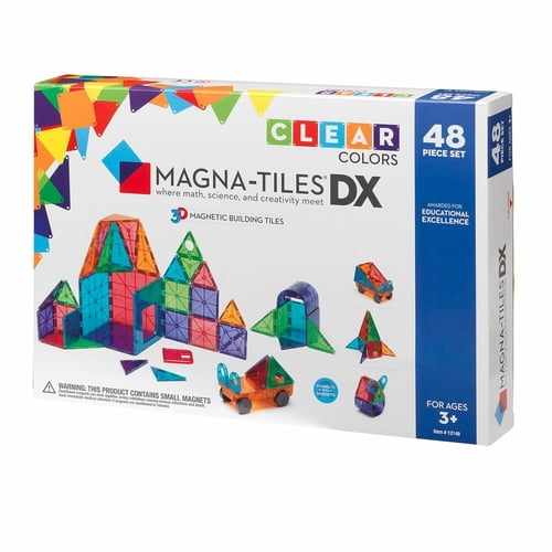 Details about   Magna Tile Clear Color Magnetic Building Shapes Develop Math Science 100 Pcs Set 