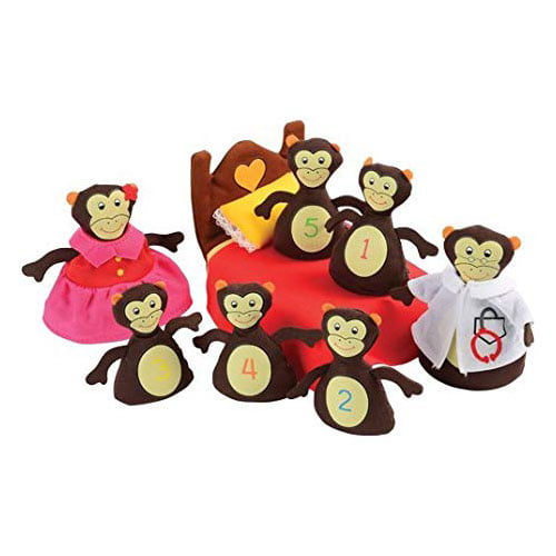 Five Little Monkeys Finger Puppets & Book – MerryMakers, Inc.