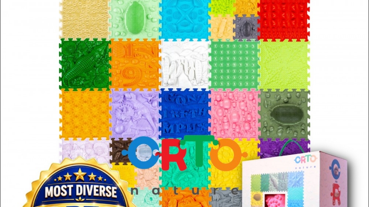 Ortonature WONDERWORLD Sensory Mat Set | 25-Tile Texture Path