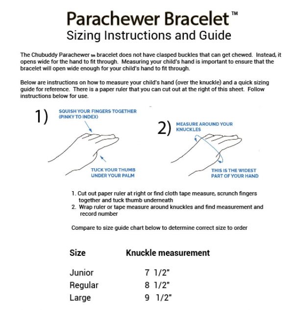 Parachewer Bracelet Size Guide