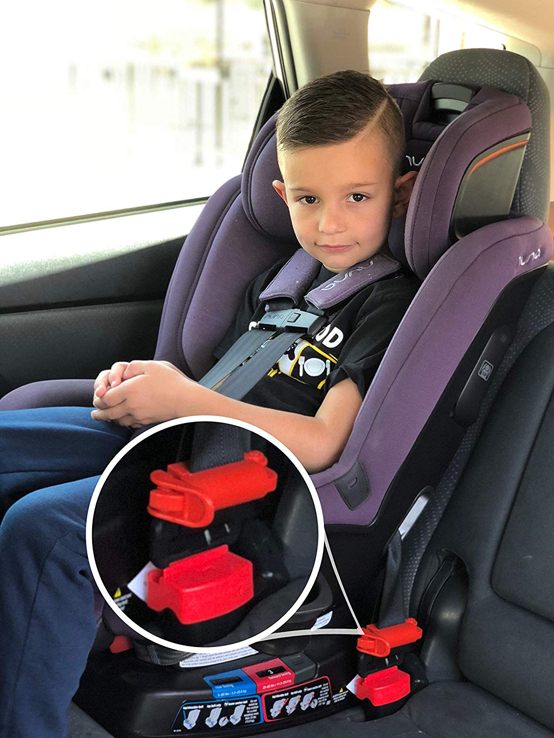 Safety Buckle Pro Seat Belt Guard With Locking Clip