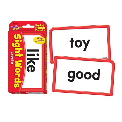 Sight Words Level A Pocket Flash Cards Open