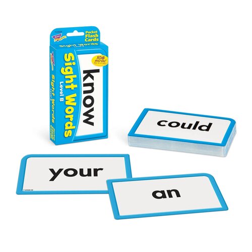 Sight Words Level B Pocket Flash Cards Open