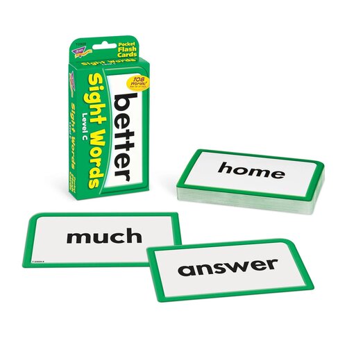 Sight Words Level C Pocket Flash Cards Open