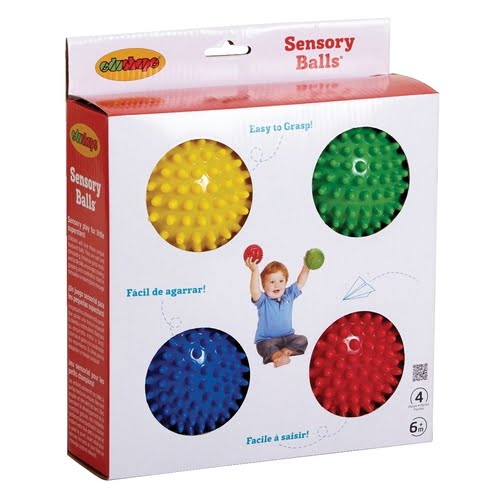 Textured Sensory Ball Set, Assorted Colors, 4 in