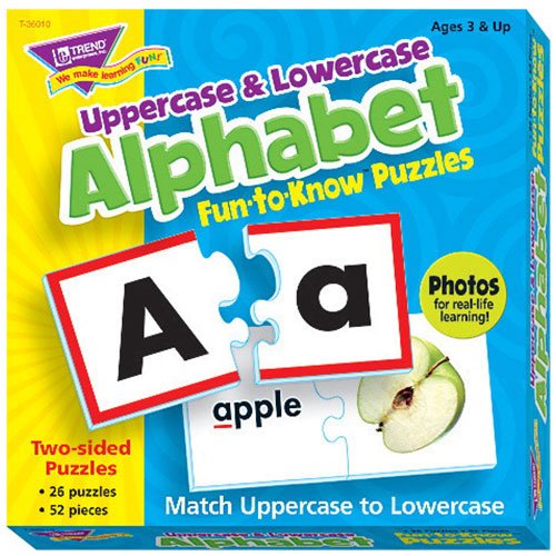 Trend Enterprises Uppercase and Lowercase Alphabet Puzzle Set