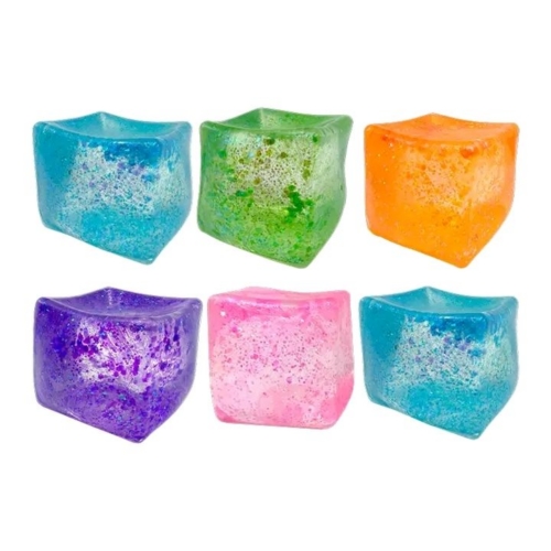 Jumbo Glitter Squishy Cube