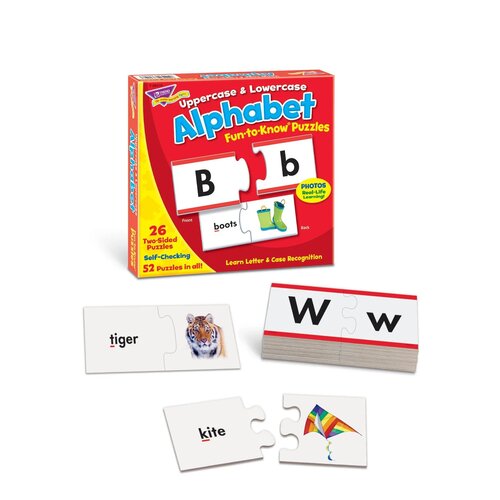 Uppercase & Lowercase Alphabet Puzzles Open