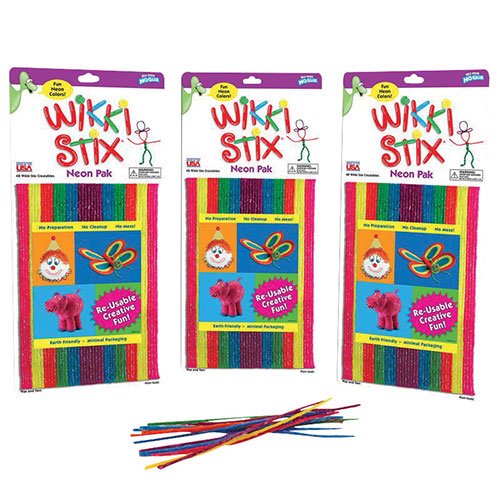 Download Wikki Stix Yarn and Wax Sticks (Pack of 3 Sets of 48 - Neon Colors) - Autism Learning Toys ...