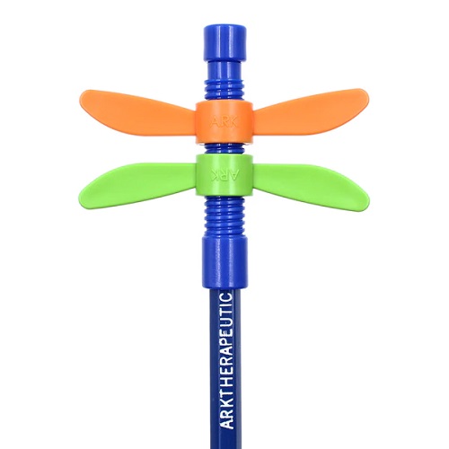Wingamajigs Spinning Pencil Fidget Dragonfly Green & Orange Wings