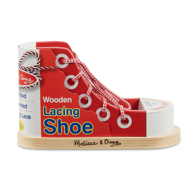 Wooden Lacing Shoe in box