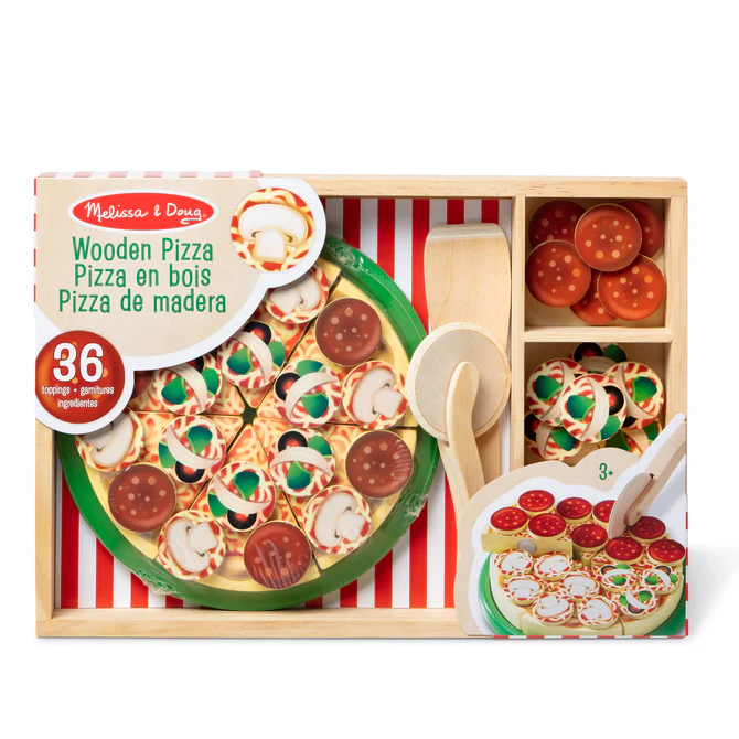 Wooden Pizza Party Play Set in Box