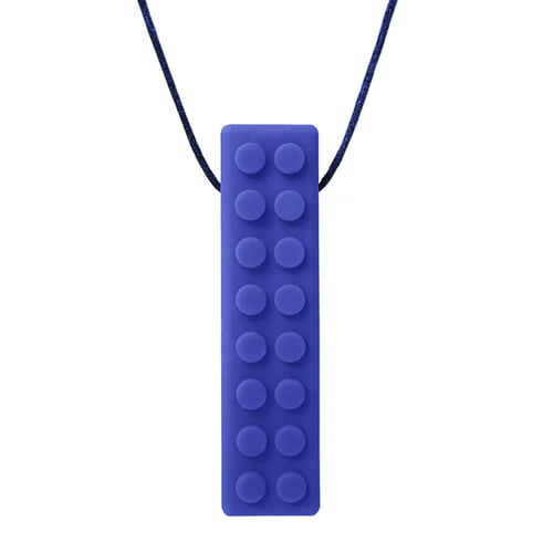 brick stick necklace dark blue