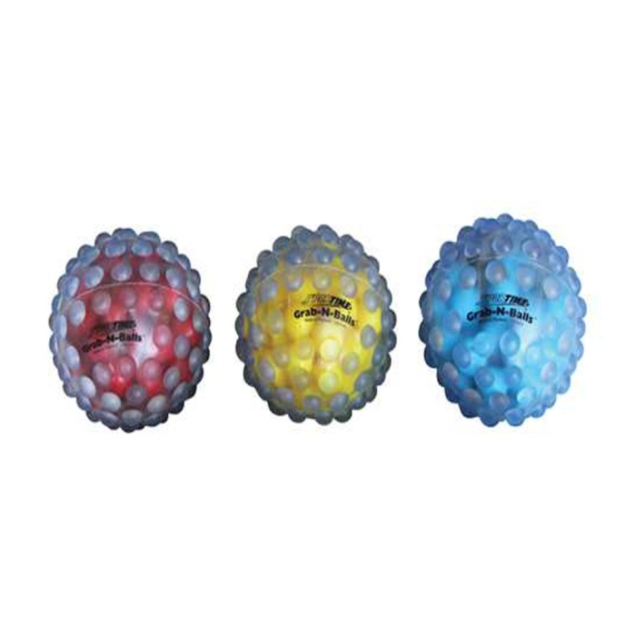 Sportime 4 in Grab-N-Balls, Set of 3, Assorted Primary Colors