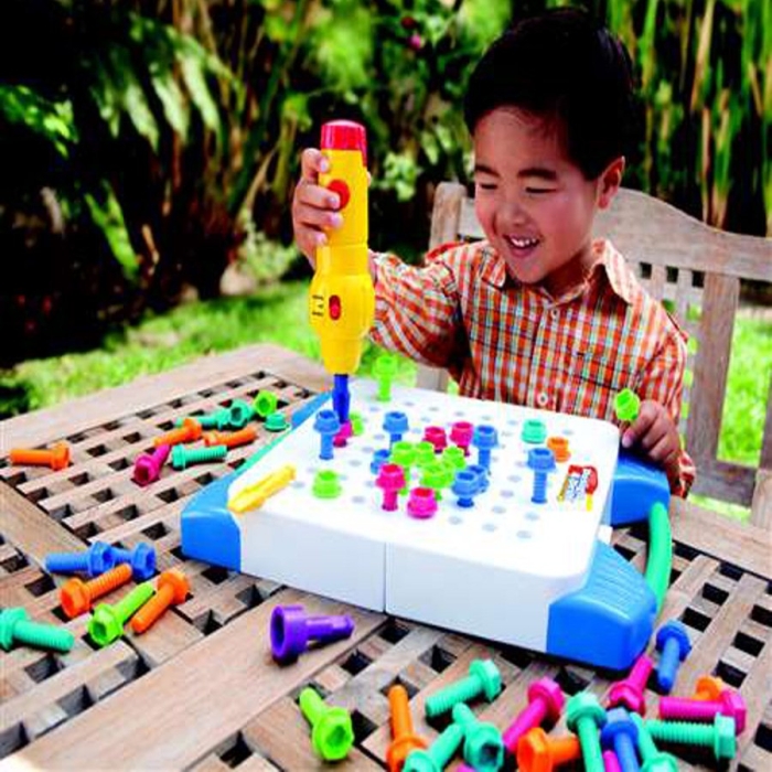 Educational Insights Design and Drill Take-Along Tool Kit, 66 Pieces