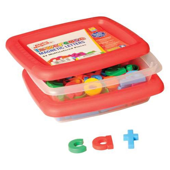 Educational Insights Lowercase Magnetic Letters, 1-1/2 Inches, Multicolors, Set of 42