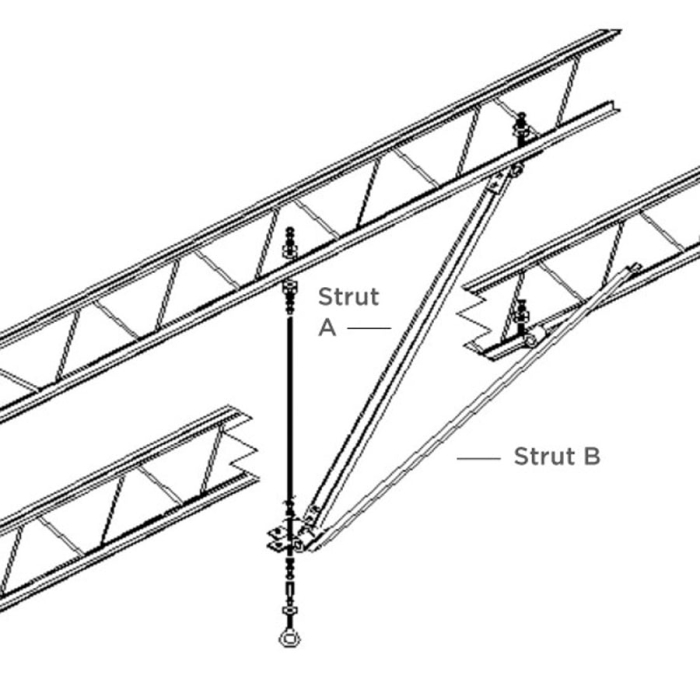 Prefab Joist Drop Ceiling Installation Kit 3' to 5' drop